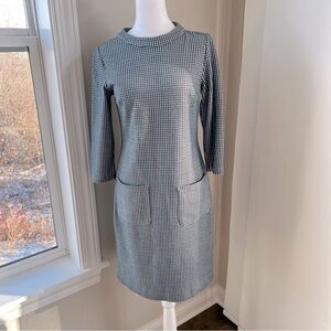 Boden women jacquard houndstooth retro sheath dress size 6